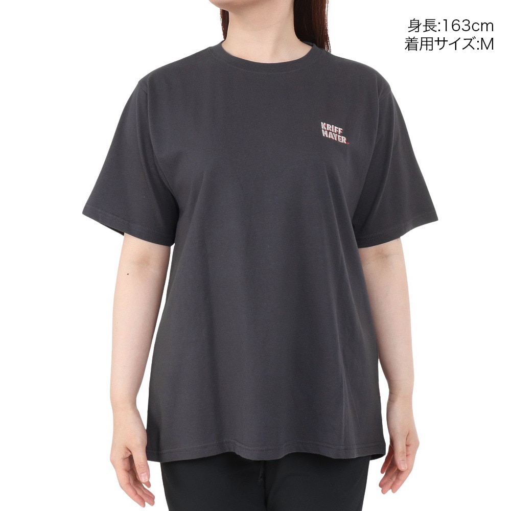 クリフメイヤー（KRIFF MAYER）（レディース）キャンプラビット Aライン 半袖Tシャツ 2347827L-17:CHARCOAL