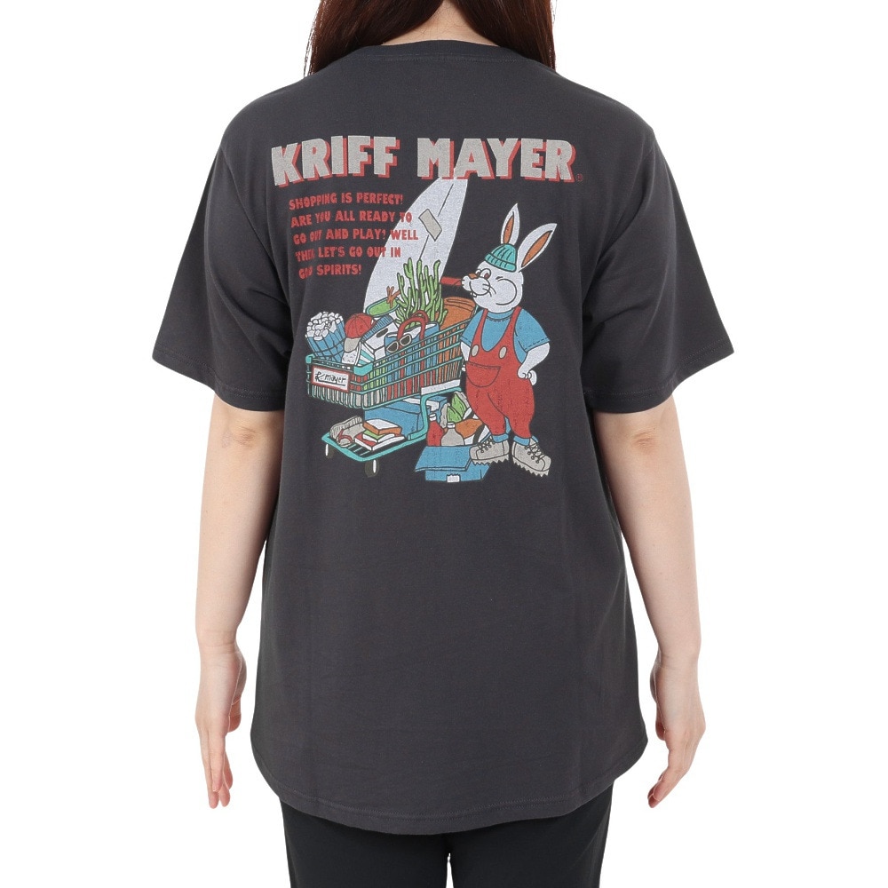クリフメイヤー（KRIFF MAYER）（レディース）キャンプラビット Aライン 半袖Tシャツ 2347827L-17:CHARCOAL