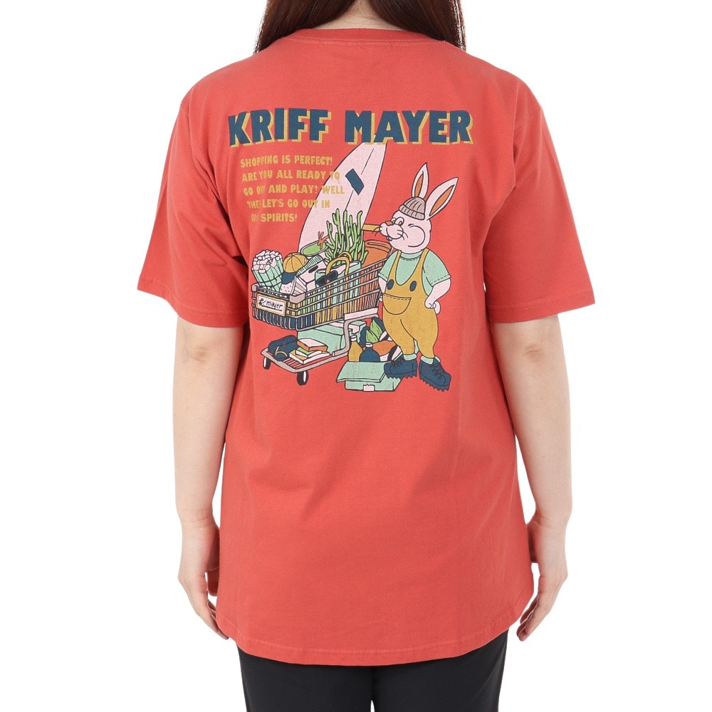クリフメイヤー（KRIFF MAYER）（レディース）キャンプラビット Aライン 半袖Tシャツ 2347827L-35:RED
