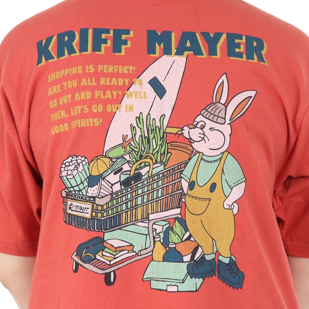 クリフメイヤー（KRIFF MAYER）（レディース）キャンプラビット Aライン 半袖Tシャツ 2347827L-35:RED