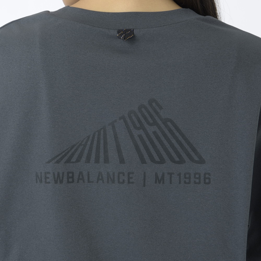 ニューバランス（new balance）（レディース）長袖カットソー MT1996 ドルマンロングTシャツ AWT45008 ACK ブラック 吸汗速乾 4wayストレッチ UPF40+