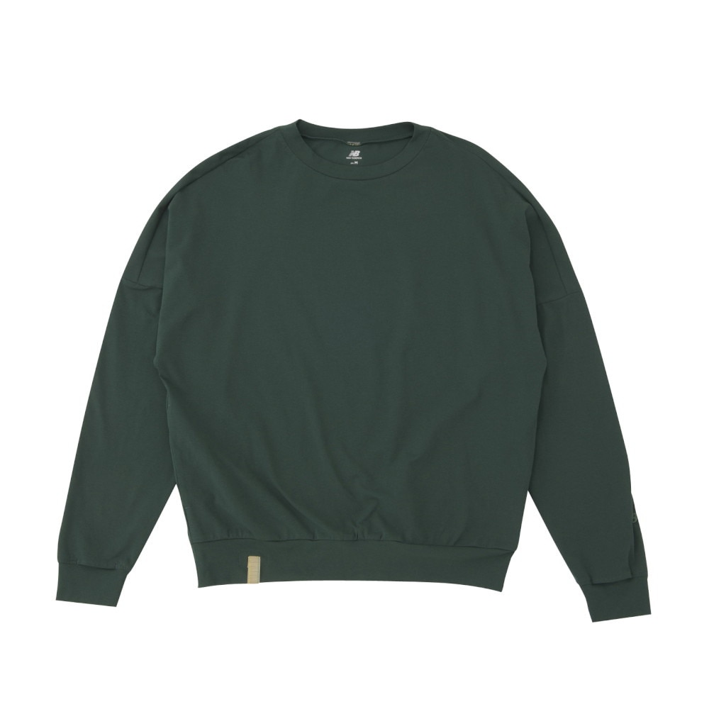 ニューバランス（new balance）（レディース）長袖カットソー MT1996 ドルマンロングTシャツ AWT45008 NWG グリーン 吸汗速乾 4wayストレッチ UPF40+