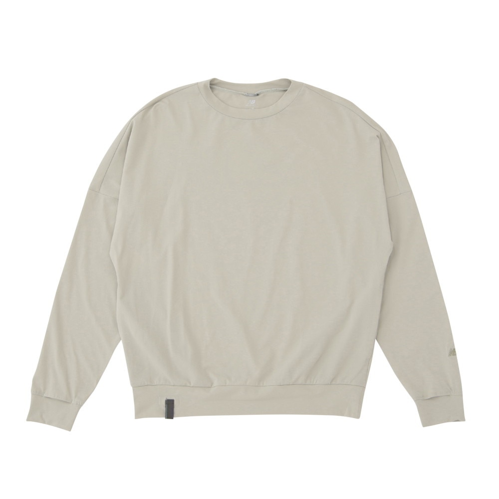 ニューバランス（new balance）（レディース）長袖カットソー MT1996 ドルマンロングTシャツ AWT45008 OVN グレー 吸汗速乾 4wayストレッチ UPF40+