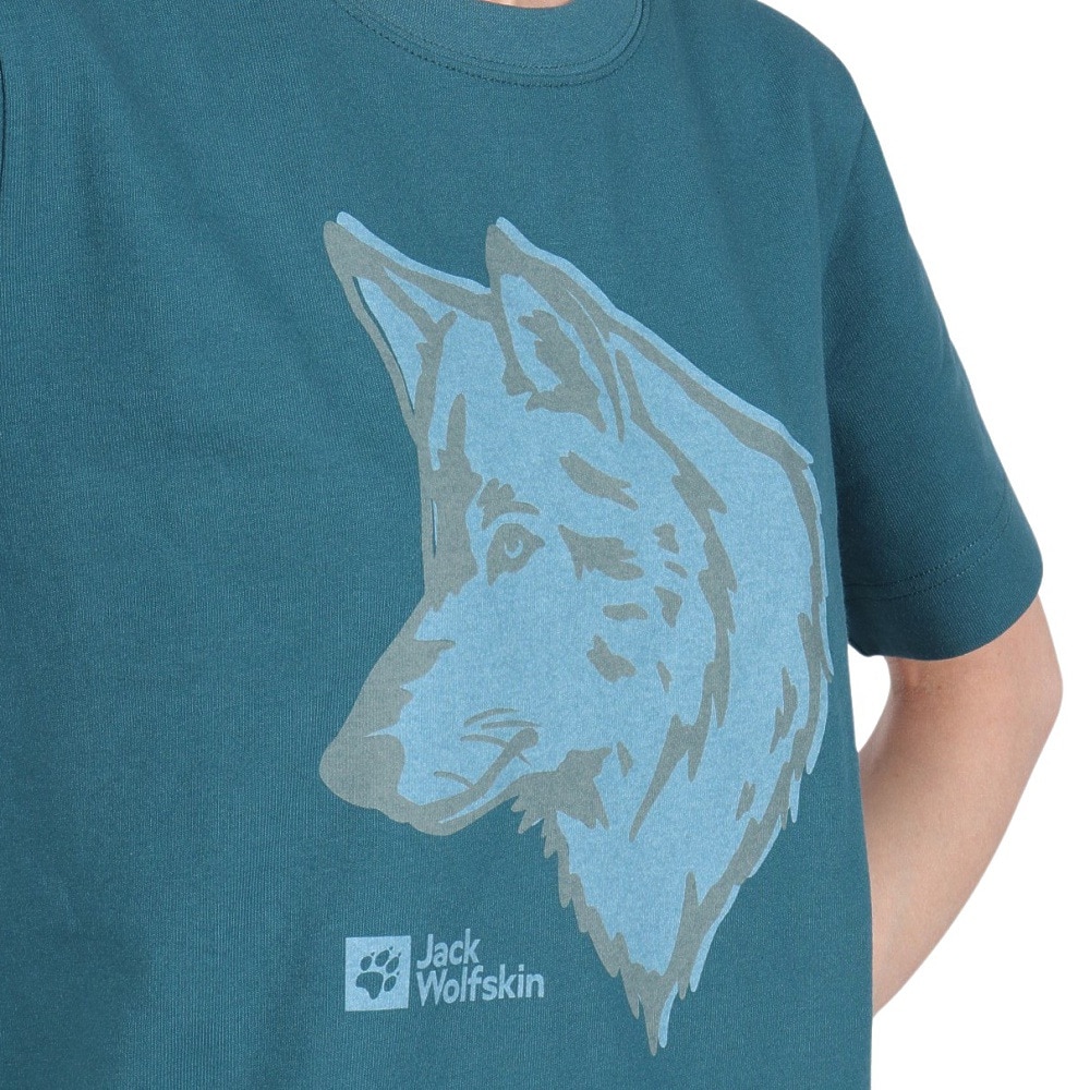 ジャックウルフスキン（JackWolfskin）（レディース）ウルフフェイス Tシャツ 5033821-4299