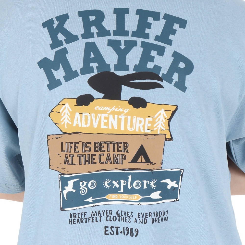 クリフメイヤー（KRIFF MAYER）（レディース）接触冷感 吸水速乾 ウェットプロテクト半袖Tシャツ 道標 2357812L:70:SAX サックス