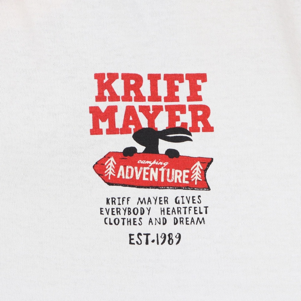 クリフメイヤー（KRIFF MAYER）（レディース）接触冷感 吸水速乾 ウェットプロテクト半袖Tシャツ 道標 2357812L:90:MULTI-COL ホワイト×オレンジ