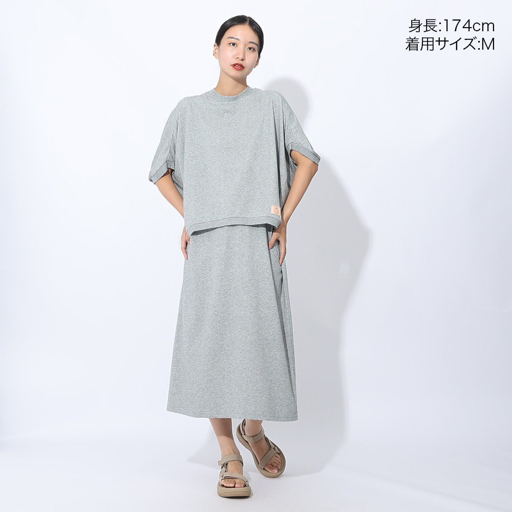 クリフメイヤー（KRIFF MAYER）（レディース）接触冷感 吸水速乾 ウェットプロテクトアンサンブル Tシャツ ワンピース 上下セット 2357817L:15:GRAY グレー