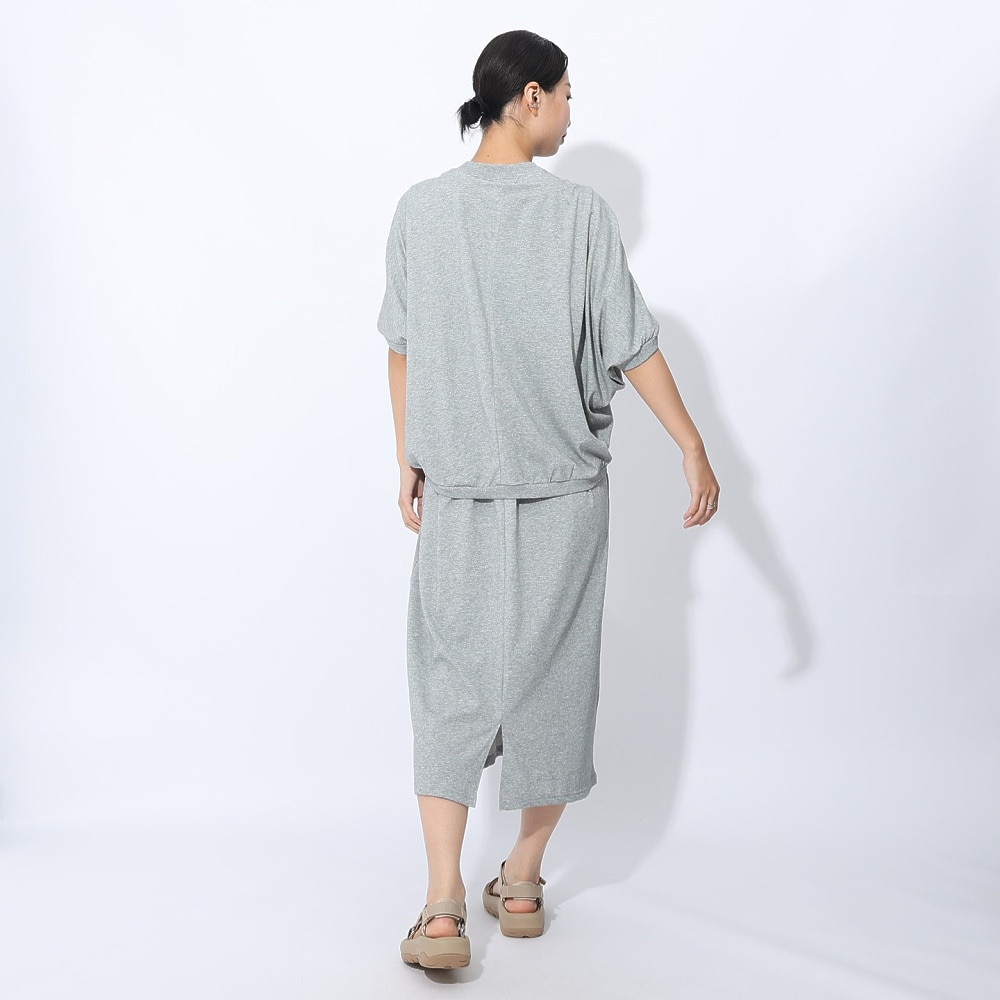 クリフメイヤー（KRIFF MAYER）（レディース）接触冷感 吸水速乾 ウェットプロテクトアンサンブル Tシャツ ワンピース 上下セット 2357817L:15:GRAY グレー
