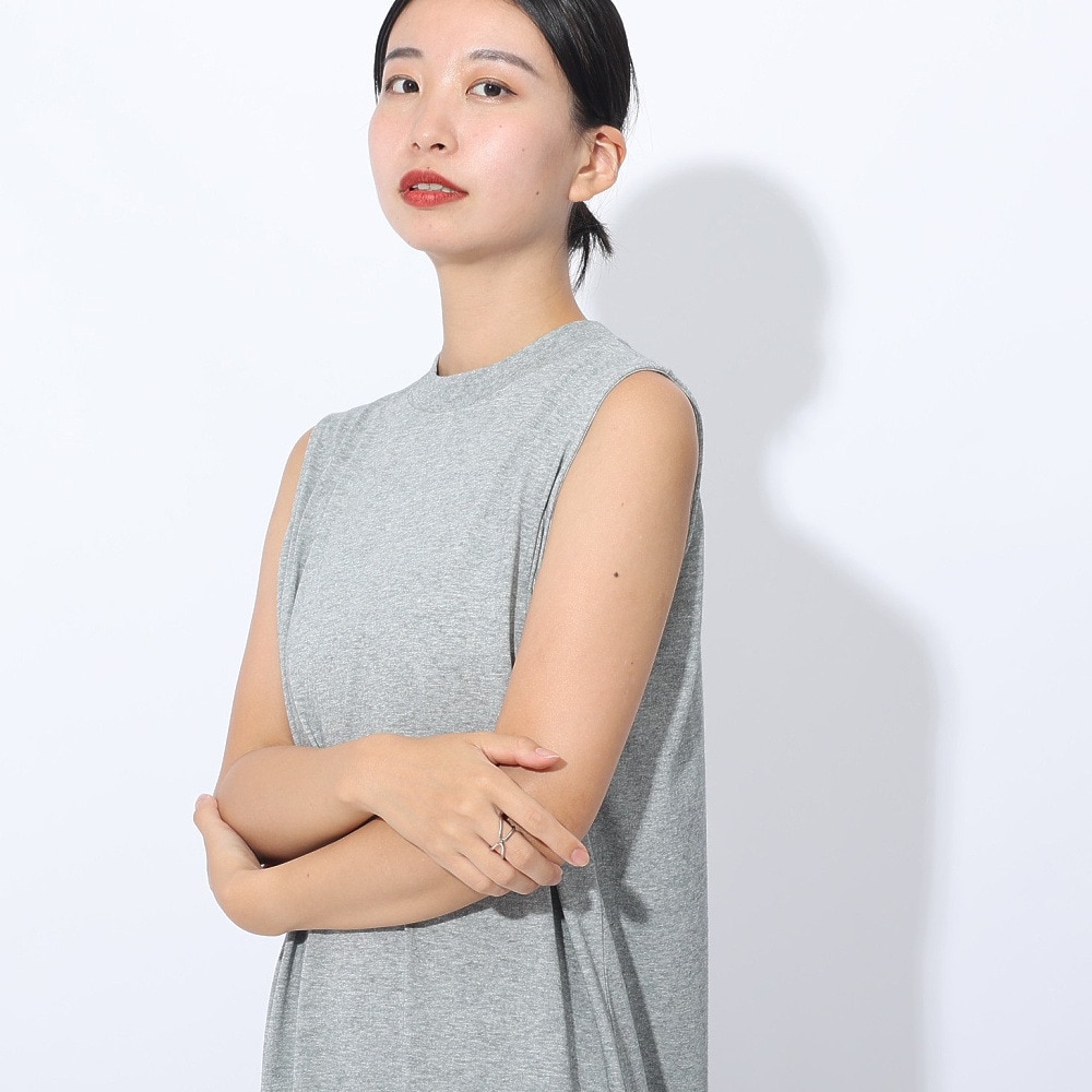 クリフメイヤー（KRIFF MAYER）（レディース）接触冷感 吸水速乾 ウェットプロテクトアンサンブル Tシャツ ワンピース 上下セット 2357817L:15:GRAY グレー