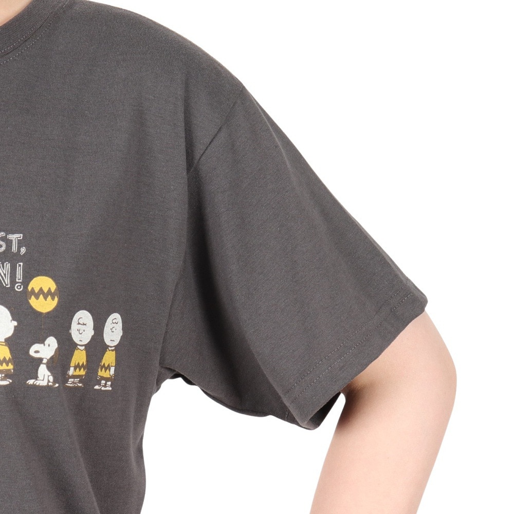 クリフメイヤー（KRIFF MAYER）（レディース）スヌーピー半袖ゆるTシャツ チャーリー 2357819L:17:CHARCOAL 速乾