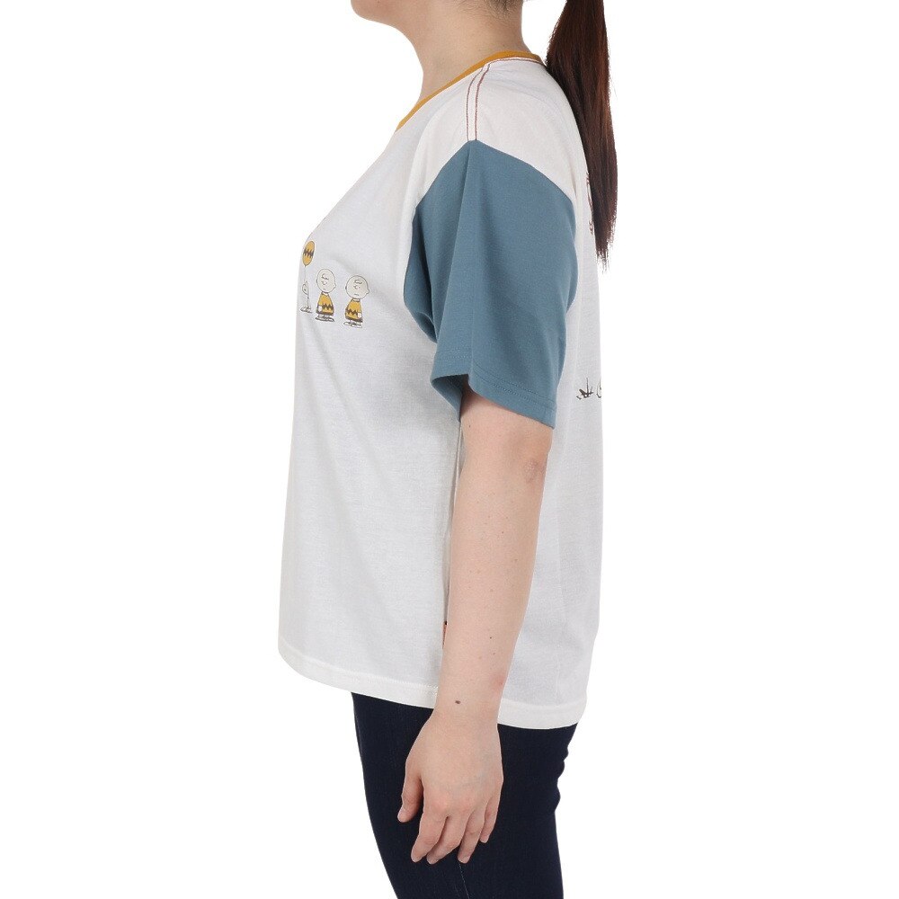 クリフメイヤー（KRIFF MAYER）（レディース）スヌーピー半袖ゆるTシャツ チャーリー 2357819L:90:MULTI-COL