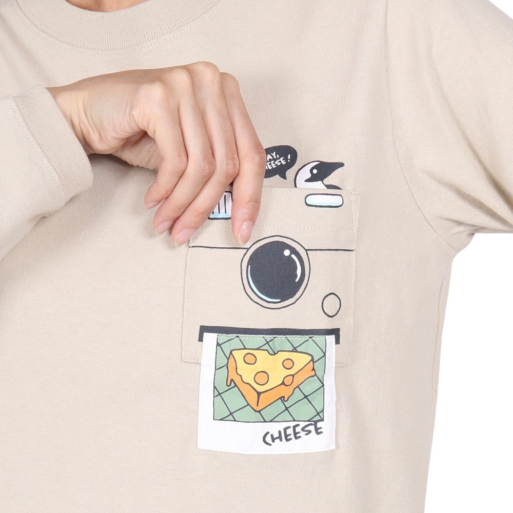 チャムス（CHUMS）（レディース）インスタントカメラポケットブラッシュドロングスリーブTシャツ CH11-2451-G057