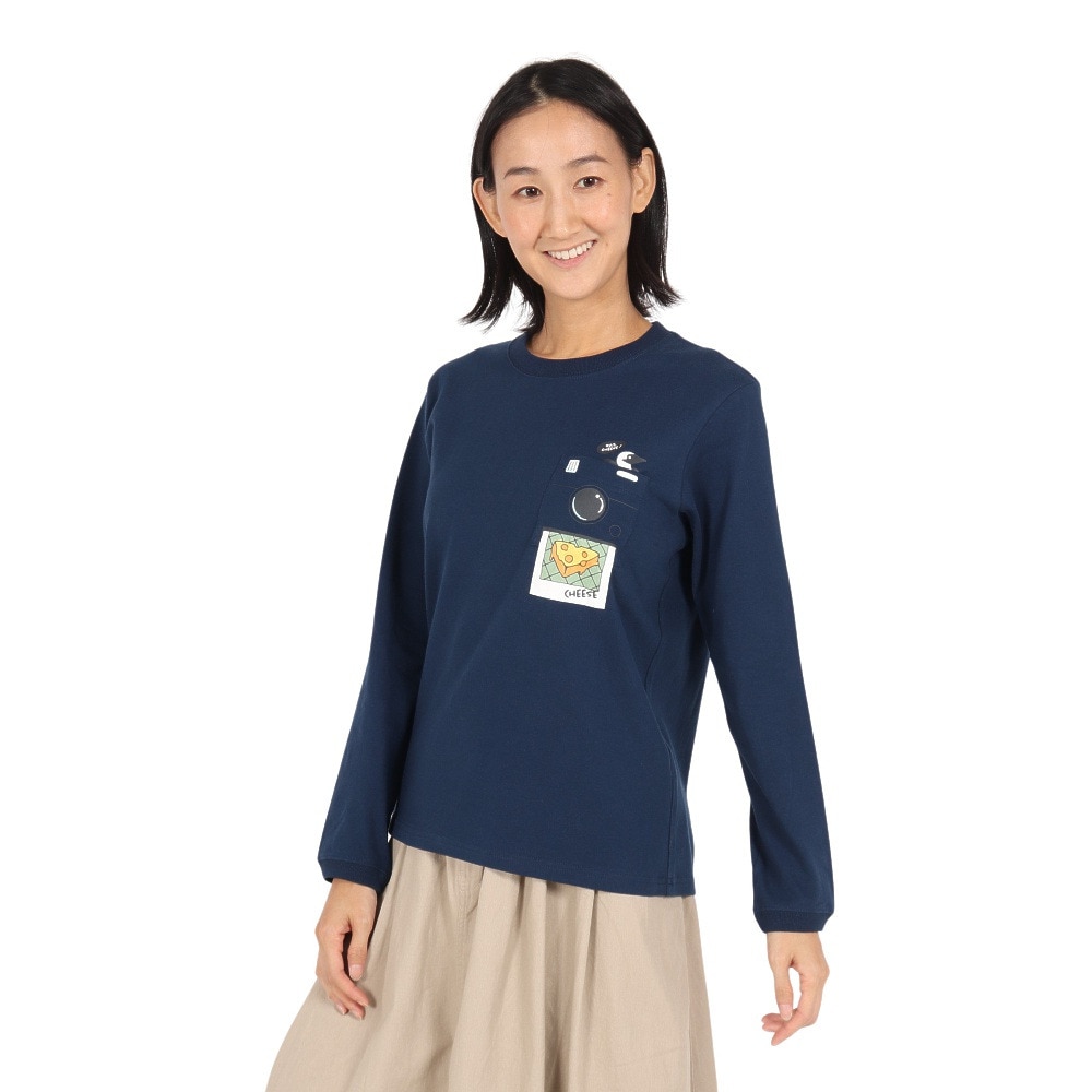 チャムス（CHUMS）（レディース）インスタントカメラポケットブラッシュドロングスリーブTシャツ CH11-2451-N001