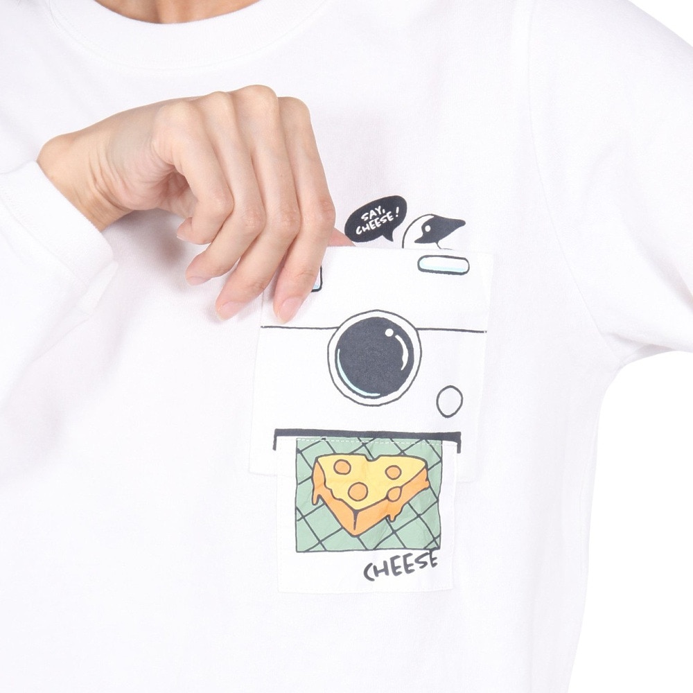 チャムス（CHUMS）（レディース）インスタントカメラポケットブラッシュドロングスリーブTシャツ CH11-2451-W001