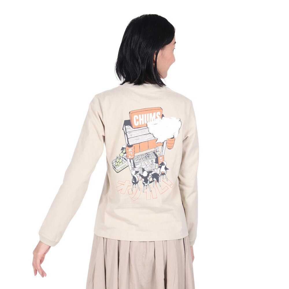 チャムス（CHUMS）（レディース）屋台でオツカレ! ブラッシュドロングスリーブTシャツ CH11-2452-G057