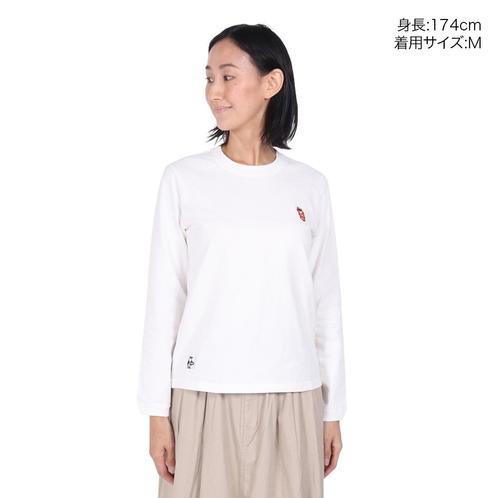 チャムス（CHUMS）（レディース）屋台でオツカレ! ブラッシュドロングスリーブTシャツ CH11-2452-W001