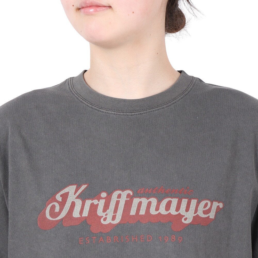 クリフメイヤー（KRIFF MAYER）（レディース）ピグメントプリントTシャツ W2447203 17 CHARCOAL