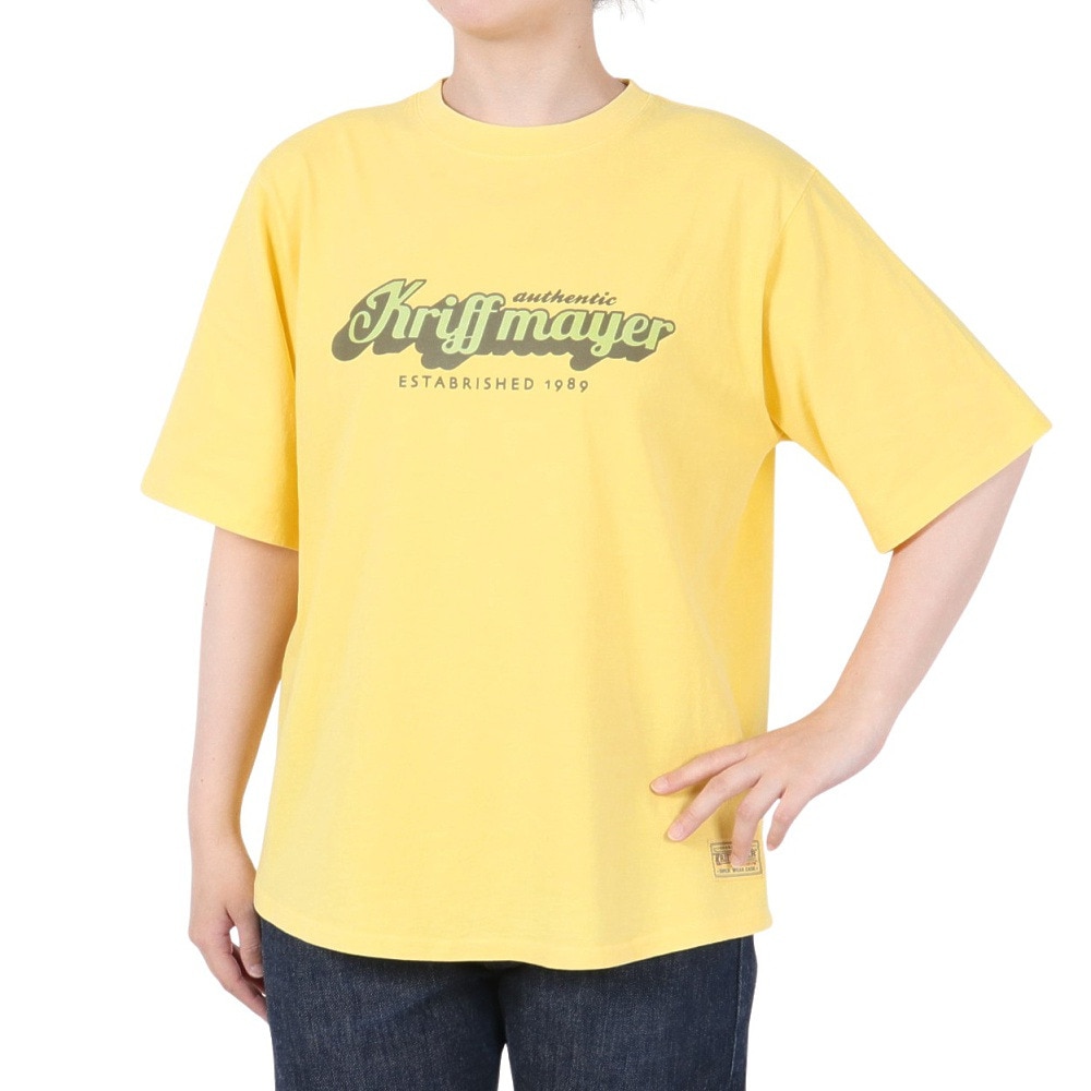 クリフメイヤー（KRIFF MAYER）（レディース）ピグメントプリントTシャツ W2447203 55 YELLOW