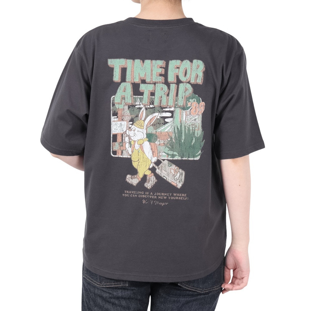 クリフメイヤー（KRIFF MAYER）（レディース）クリフラビットプリントTシャツ W2447830 17 CHARCOAL
