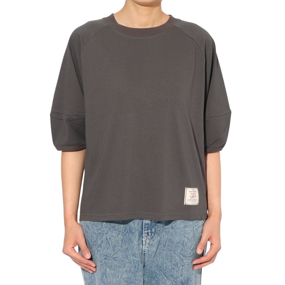 クリフメイヤー（KRIFF MAYER）（レディース）ウェットプロテクトランタンスリーブTシャツ W2447831 17 CHARCOAL グレー