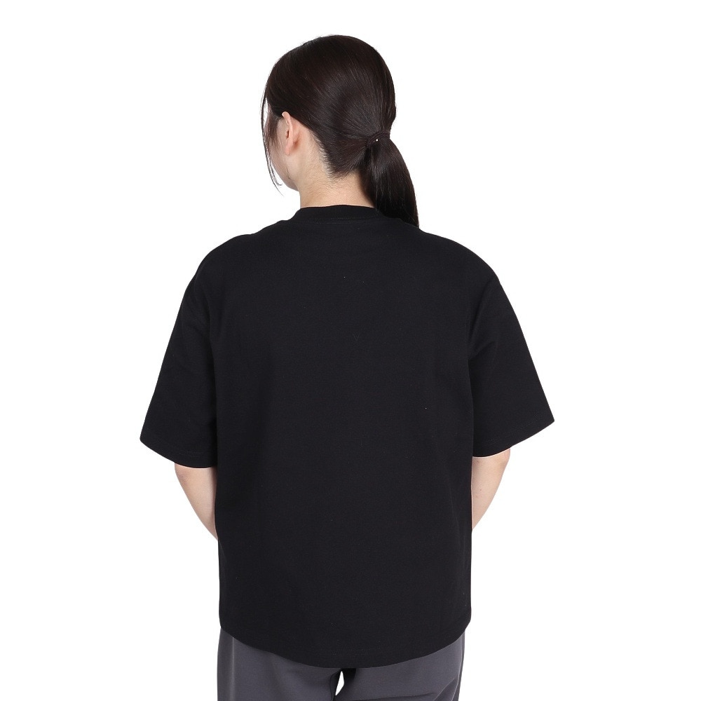 チャムス（CHUMS）（レディース）半袖Tシャツ ヘビーウェイト チャムスロゴTシャツ CH11-2271-K001 ブラック オーバーサイズ