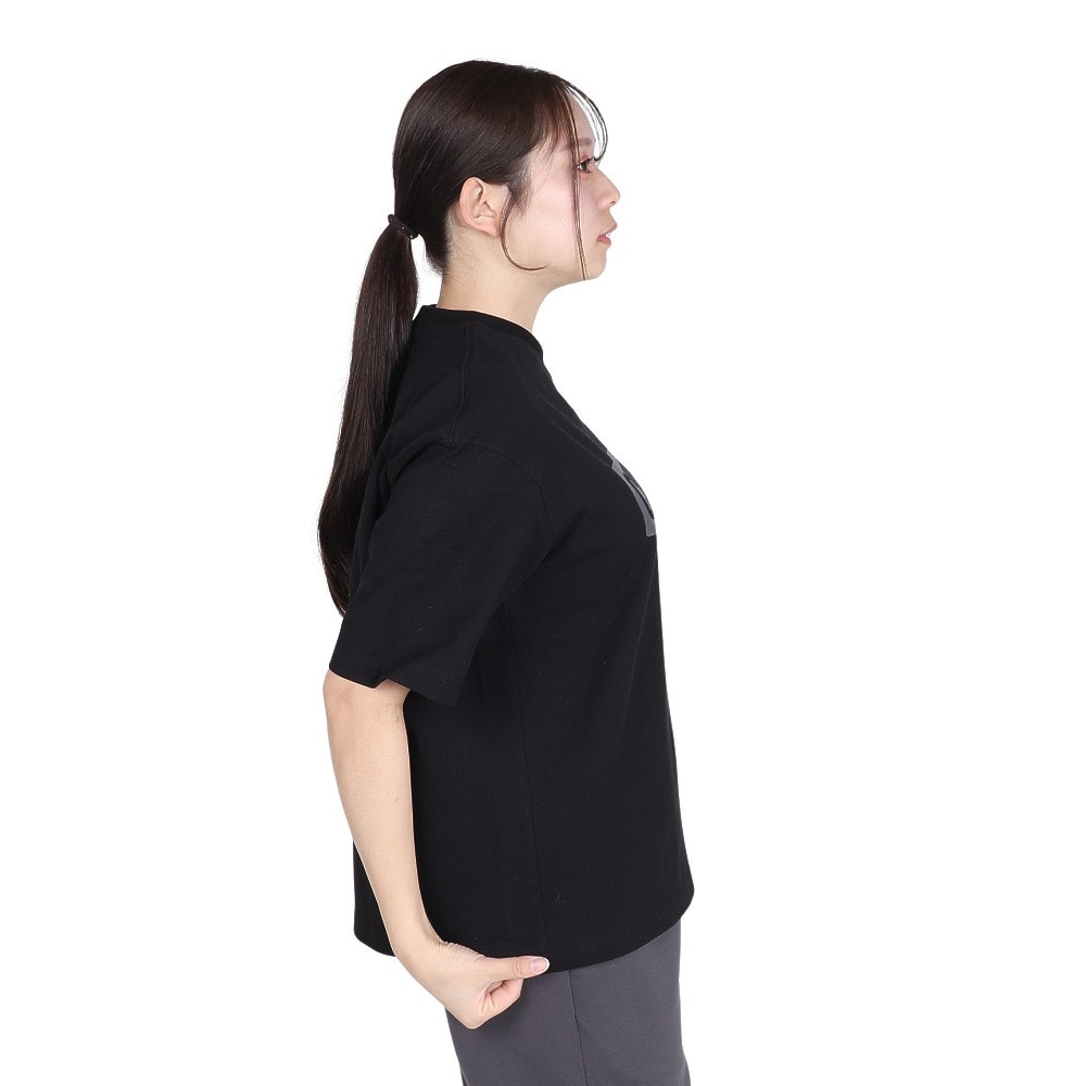 チャムス（CHUMS）（レディース）半袖Tシャツ ヘビーウェイト チャムスロゴTシャツ CH11-2271-K001 ブラック オーバーサイズ
