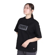 (レディース)半袖Tシャツ ヘビーウェイト チャムスロゴTシャツ CH11-2271-K001 ブラック オーバーサイズ
