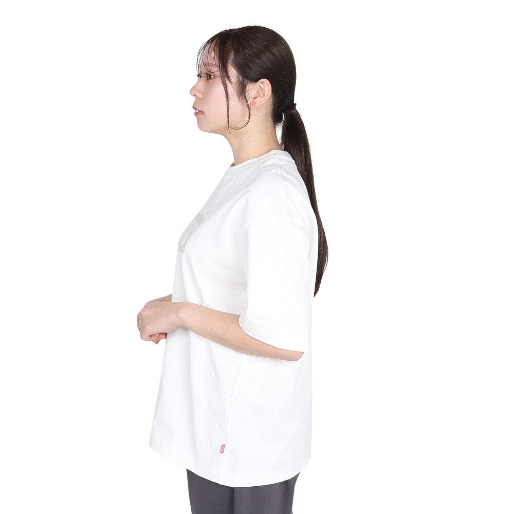 チャムス（CHUMS）（レディース）半袖Tシャツ ヘビーウェイト チャムスロゴTシャツ CH11-2271-W001 ホワイト オーバーサイズ