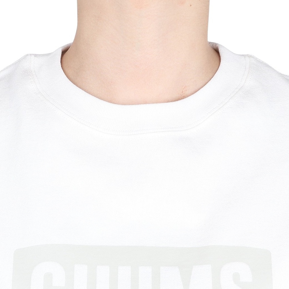 チャムス（CHUMS）（レディース）半袖Tシャツ ヘビーウェイト チャムスロゴTシャツ CH11-2271-W001 ホワイト オーバーサイズ