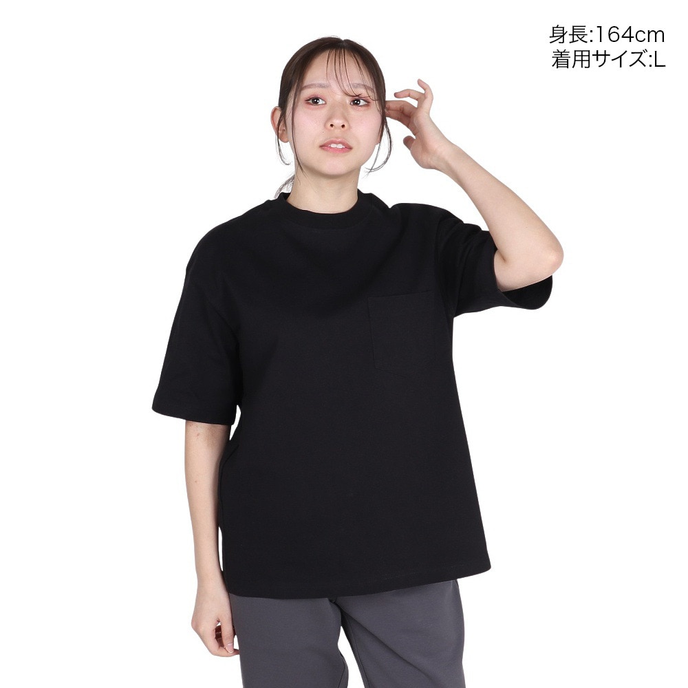 チャムス（CHUMS）（レディース）半袖Tシャツ ヘビーウエイトポケットTシャツ CH11-2272-K001 ブラック オーバーサイズ 厚地