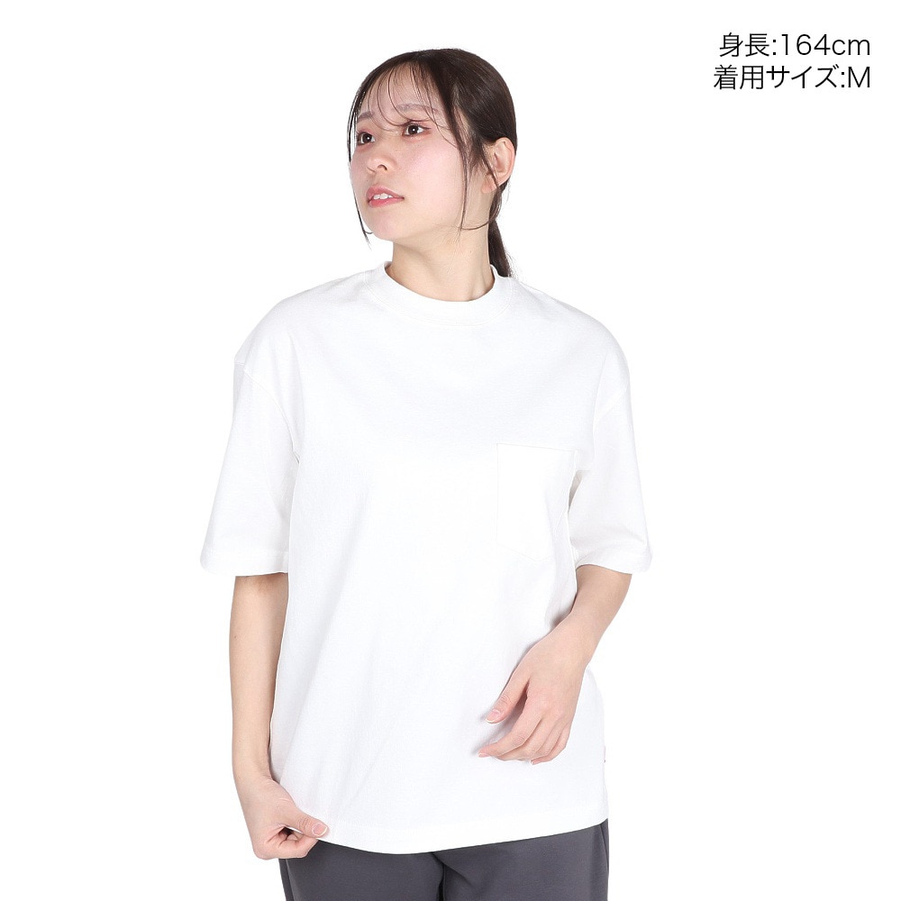 チャムス（CHUMS）（レディース）半袖Tシャツ ヘビーウエイトポケットTシャツ CH11-2272-W001 ホワイト オーバーサイズ 厚地
