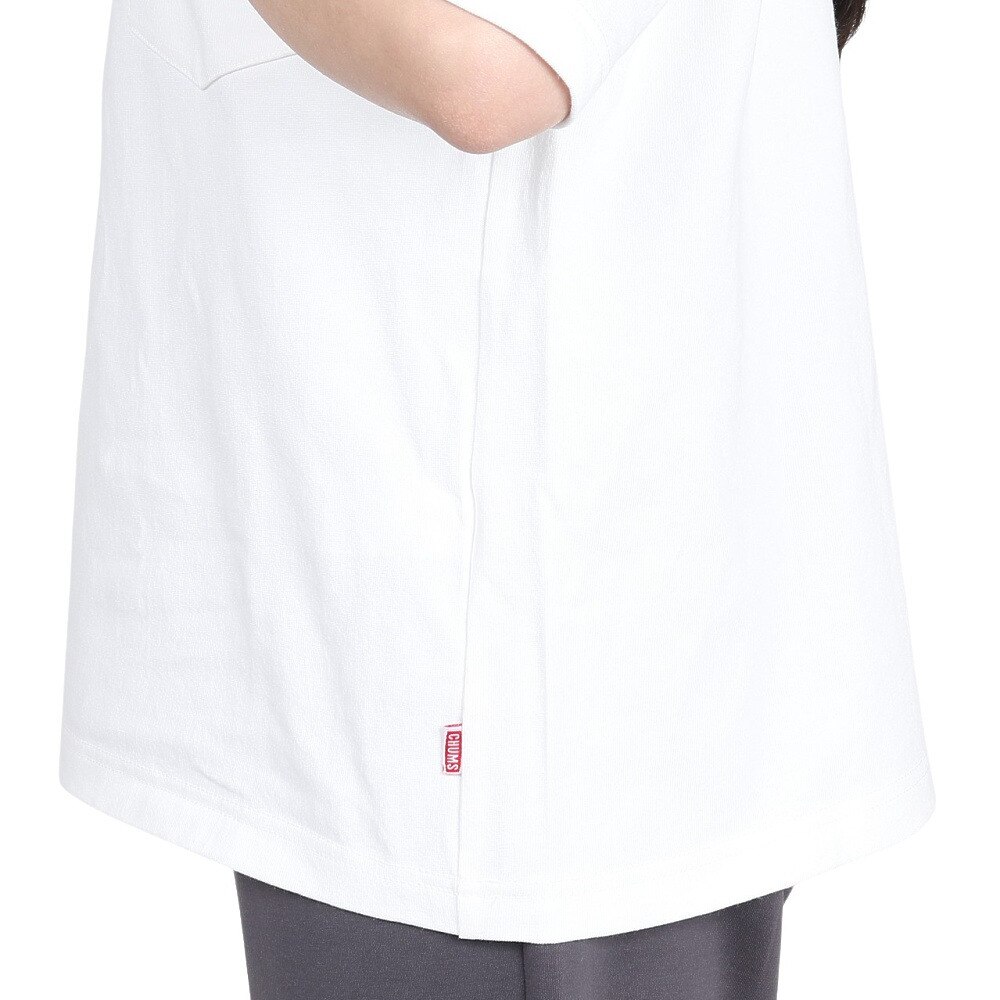 チャムス（CHUMS）（レディース）半袖Tシャツ ヘビーウエイトポケットTシャツ CH11-2272-W001 ホワイト オーバーサイズ 厚地