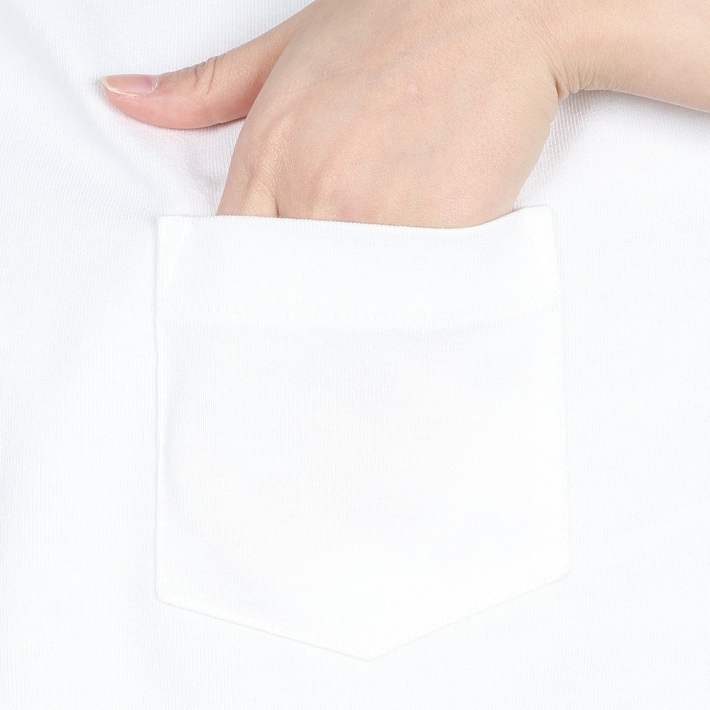チャムス（CHUMS）（レディース）半袖Tシャツ ヘビーウエイトポケットTシャツ CH11-2272-W001 ホワイト オーバーサイズ 厚地