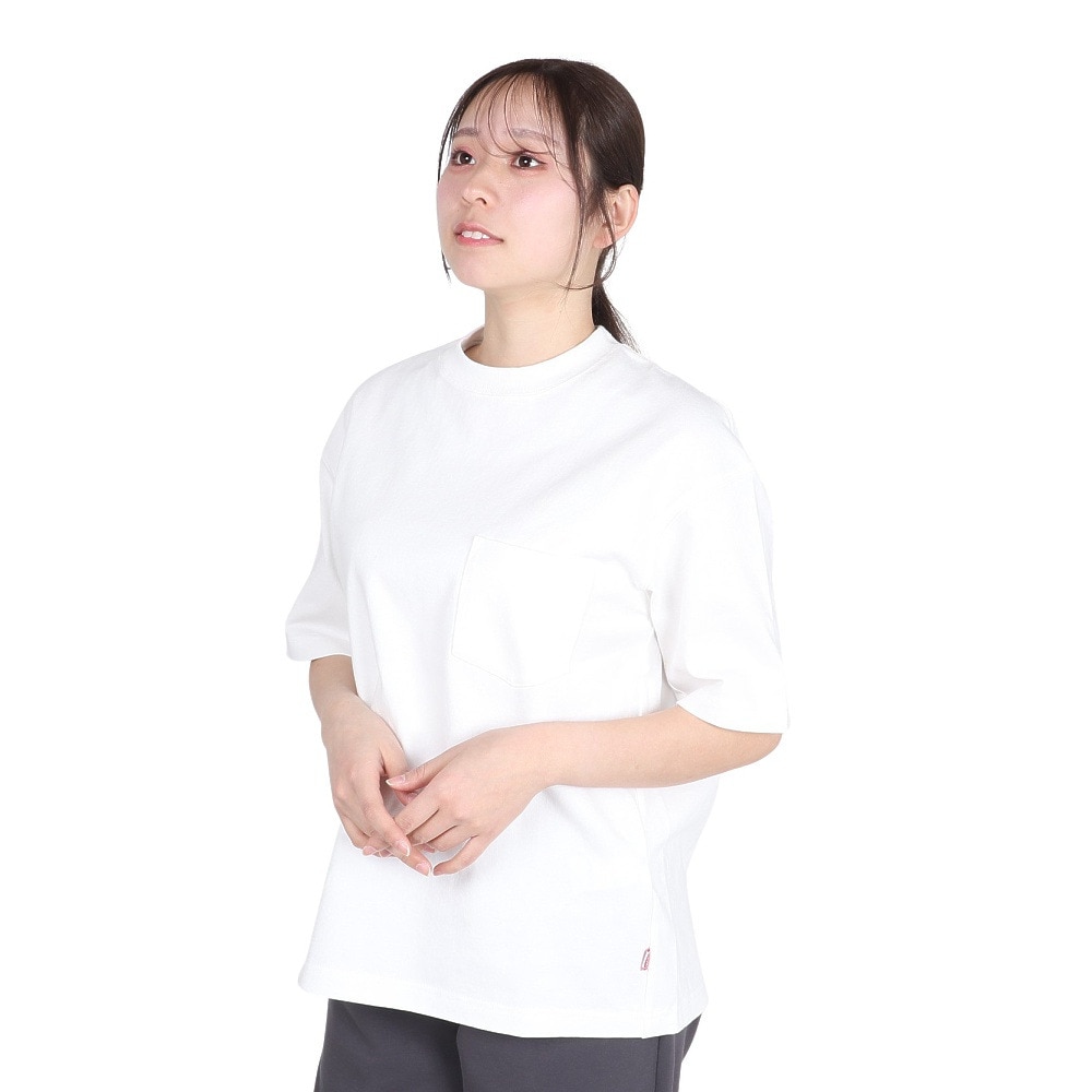 チャムス（CHUMS）（レディース）半袖Tシャツ ヘビーウエイトポケットTシャツ CH11-2272-W001 ホワイト オーバーサイズ 厚地