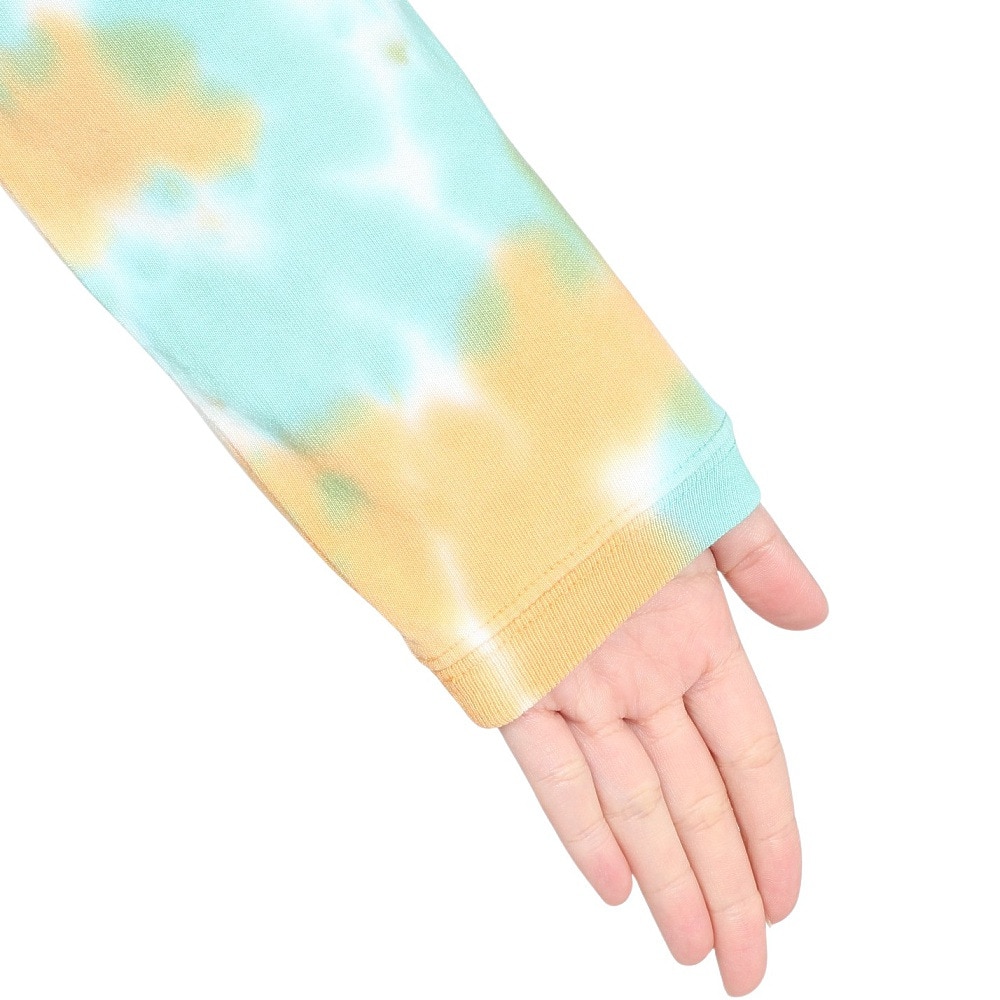 チャムス（CHUMS）（レディース）長袖Tシャツ ロンT ブービーロゴTシャツ CH11-2275-Z358 オレンジ×グリーン バックプリント 綿100