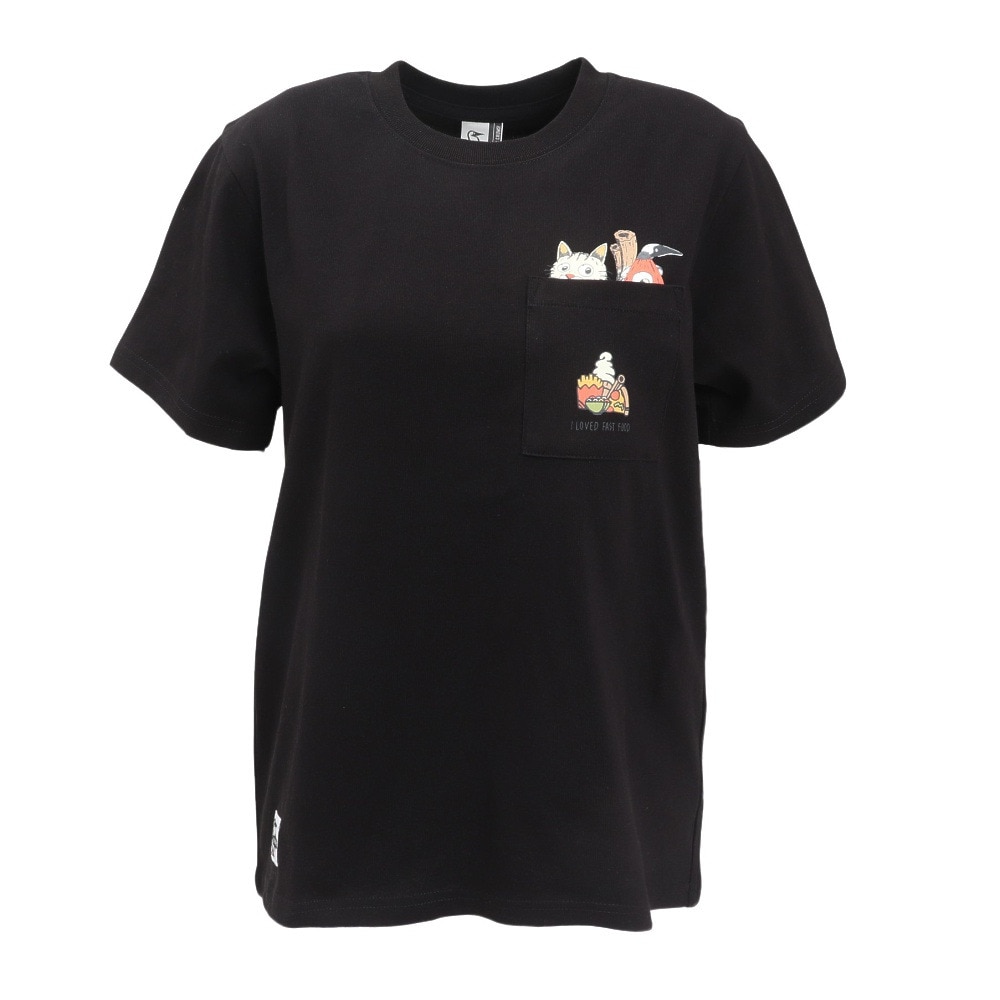 チャムス（CHUMS）（レディース）アンチバグ フード 妖怪 ポケット Tシャツ CH11-2508-K001