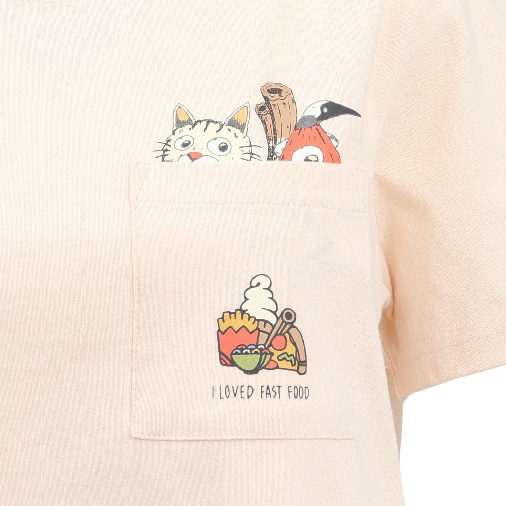 チャムス（CHUMS）（レディース）アンチバグ フード妖怪 ポケット Tシャツ CH11-2508-R058