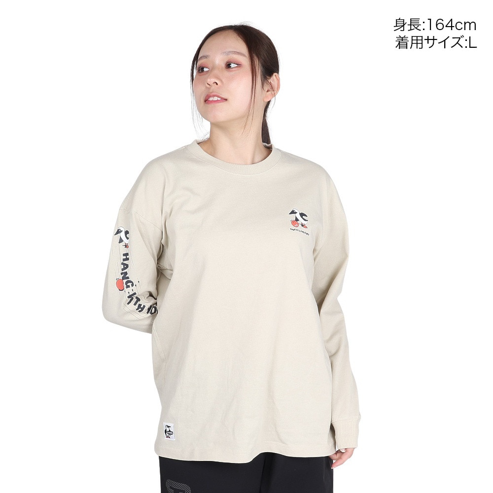 チャムス（CHUMS）（レディース）長袖Tシャツ チャムスボウル ロングスリーブTシャツ CH11-2514-G057 グレー バックプリント 耐久性