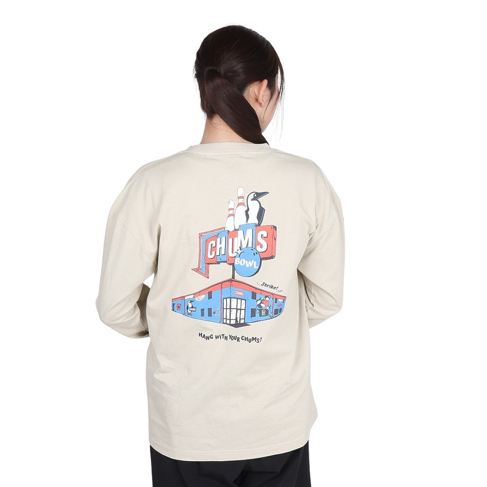 チャムス（CHUMS）（レディース）長袖Tシャツ チャムスボウル ロングスリーブTシャツ CH11-2514-G057 グレー バックプリント 耐久性