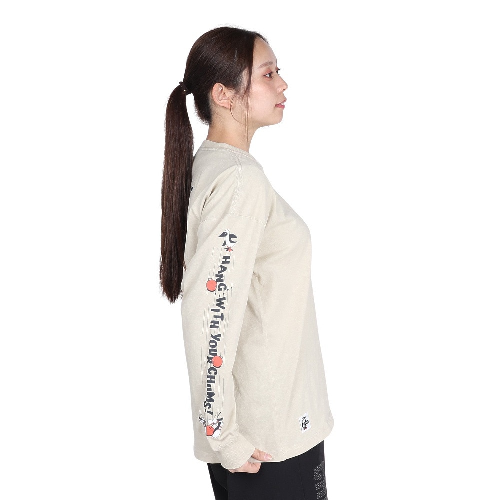 チャムス（CHUMS）（レディース）長袖Tシャツ チャムスボウル ロングスリーブTシャツ CH11-2514-G057 グレー バックプリント 耐久性