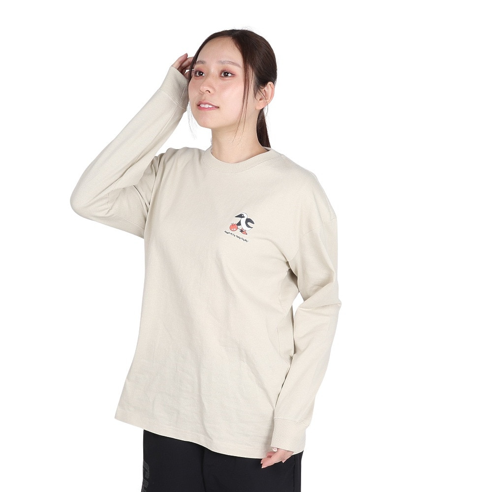 チャムス（CHUMS）（レディース）長袖Tシャツ チャムスボウル ロングスリーブTシャツ CH11-2514-G057 グレー バックプリント 耐久性