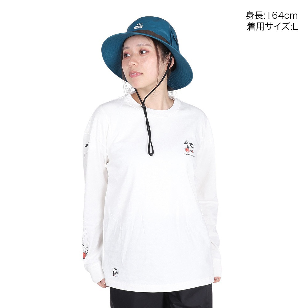 チャムス（CHUMS）（レディース）長袖Tシャツ チャムスボウル ロングスリーブTシャツ CH11-2514-W001 ホワイト バックプリント 耐久性