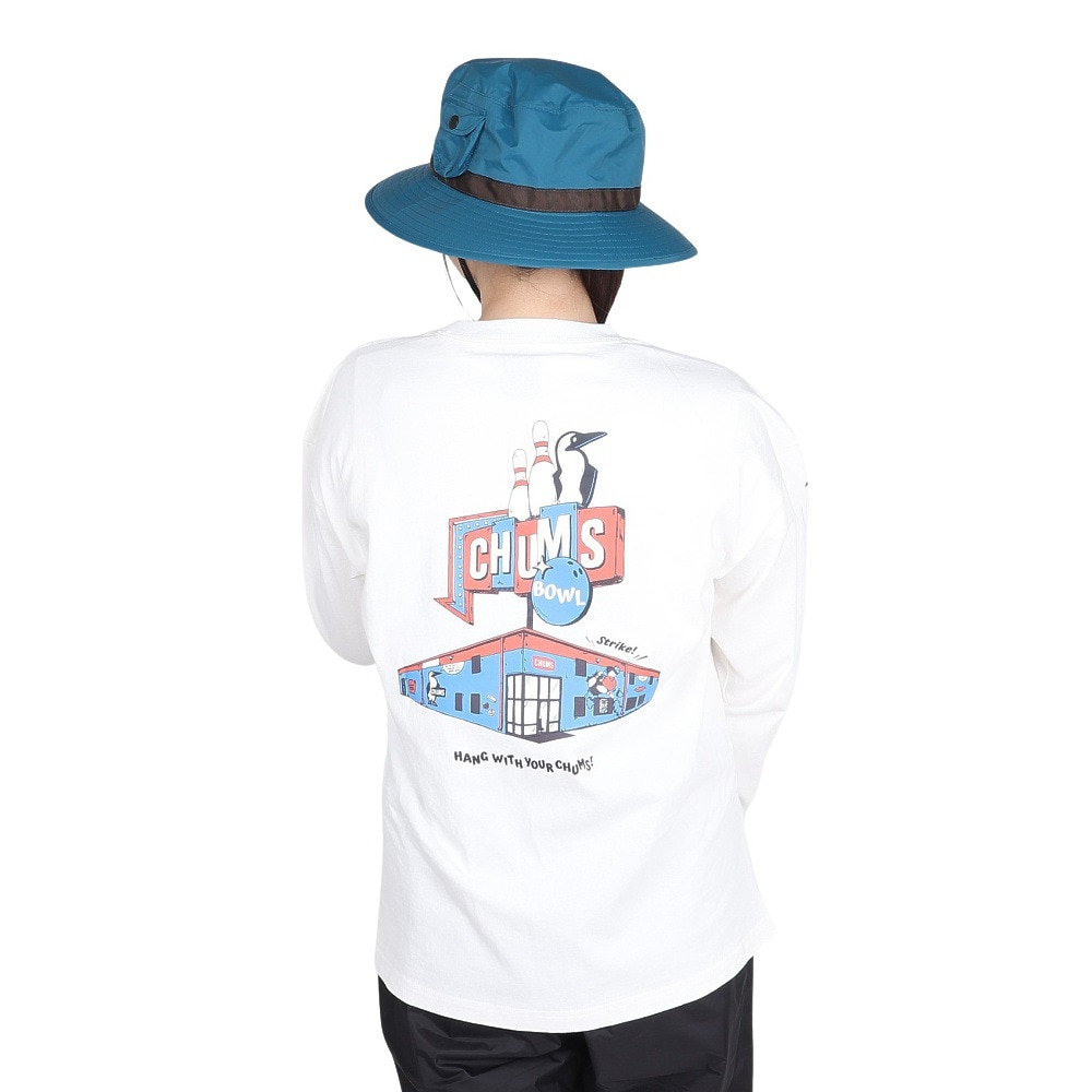 チャムス（CHUMS）（レディース）長袖Tシャツ チャムスボウル ロングスリーブTシャツ CH11-2514-W001 ホワイト バックプリント 耐久性