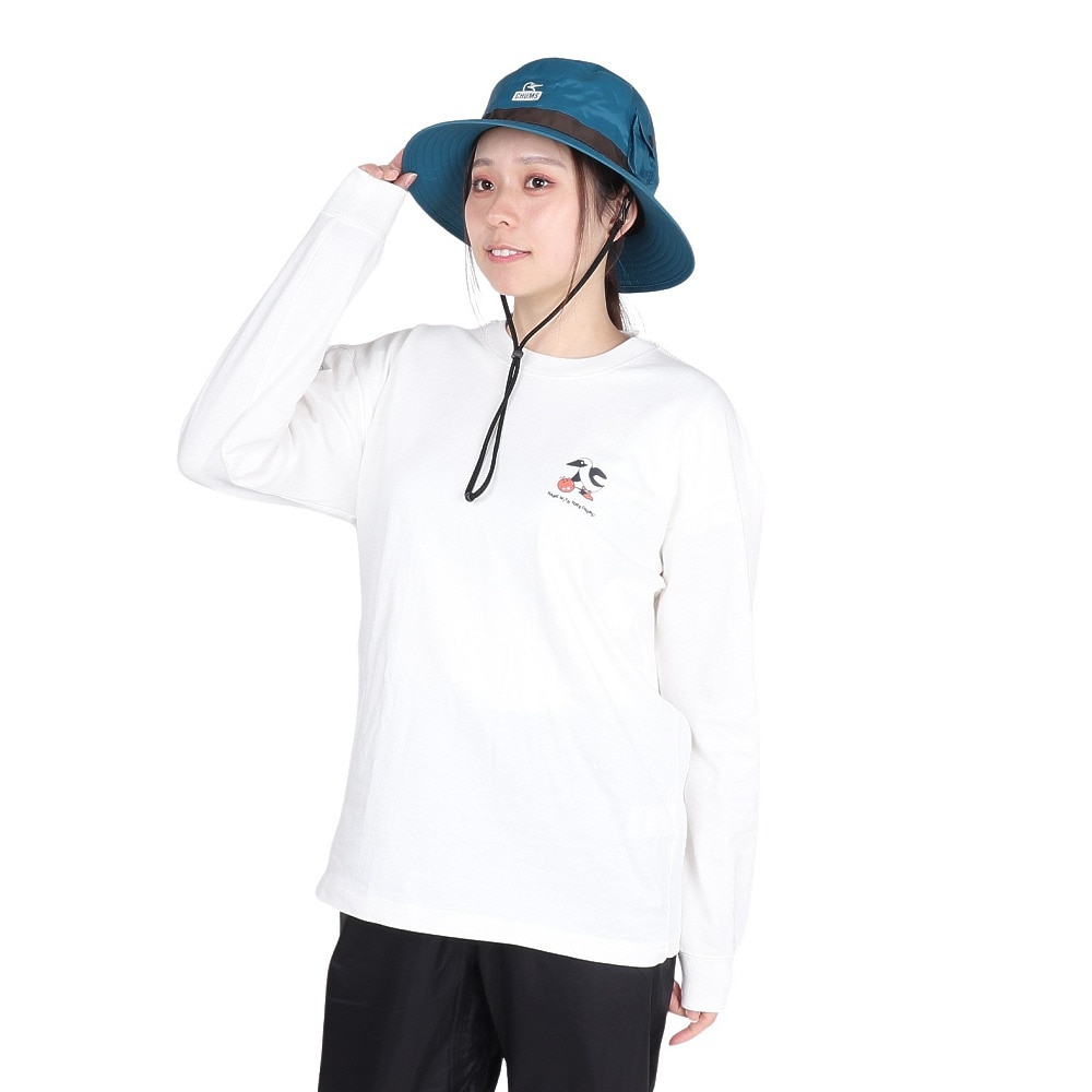 チャムス（CHUMS）（レディース）長袖Tシャツ チャムスボウル ロングスリーブTシャツ CH11-2514-W001 ホワイト バックプリント 耐久性