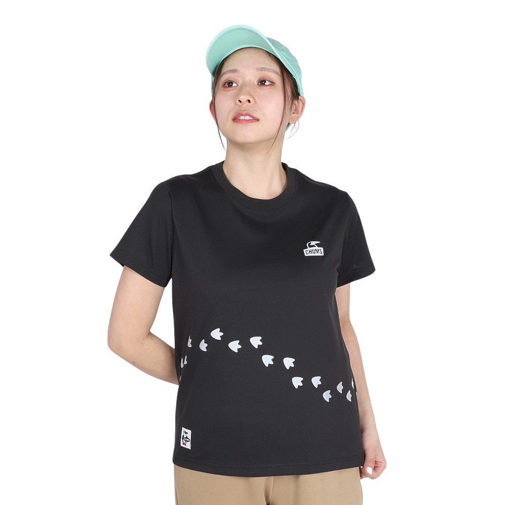 チャムス（CHUMS）（レディース）ブービー Foot ドライ 半袖Tシャツ CH11-2569-K001
