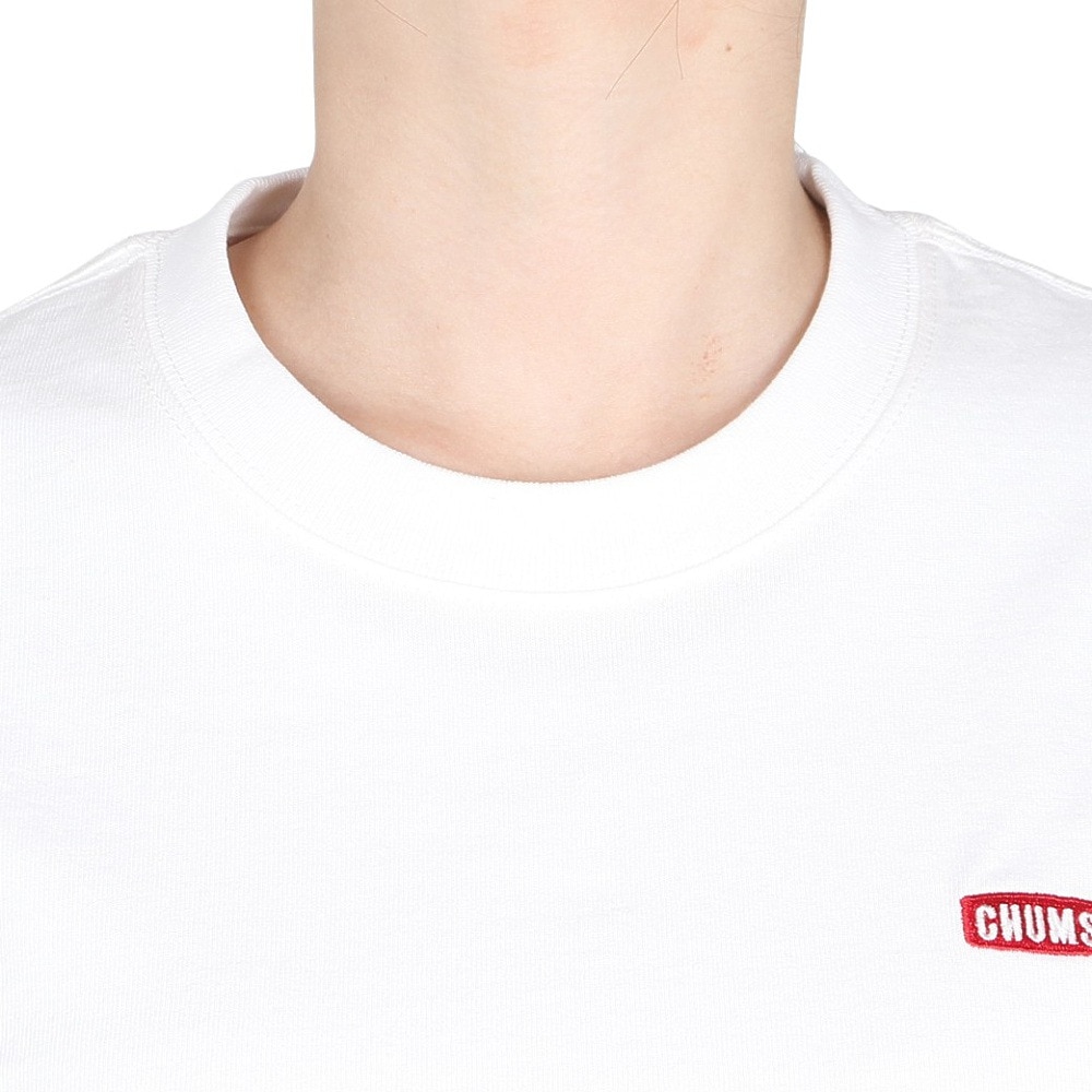 チャムス（CHUMS）（レディース）半袖Tシャツ エルブレスコラボ LB ロゴ Glow Tシャツ CH11-2574-W001 ホワイト 蓄光 綿100