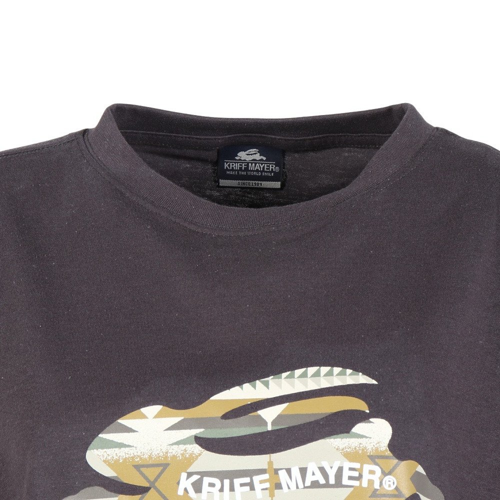 クリフメイヤー（KRIFF MAYER）（レディース）柄ロゴ半袖Tシャツ W2546305:17:CHARCOAL