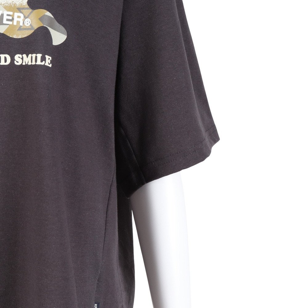クリフメイヤー（KRIFF MAYER）（レディース）柄ロゴ半袖Tシャツ W2546305:17:CHARCOAL