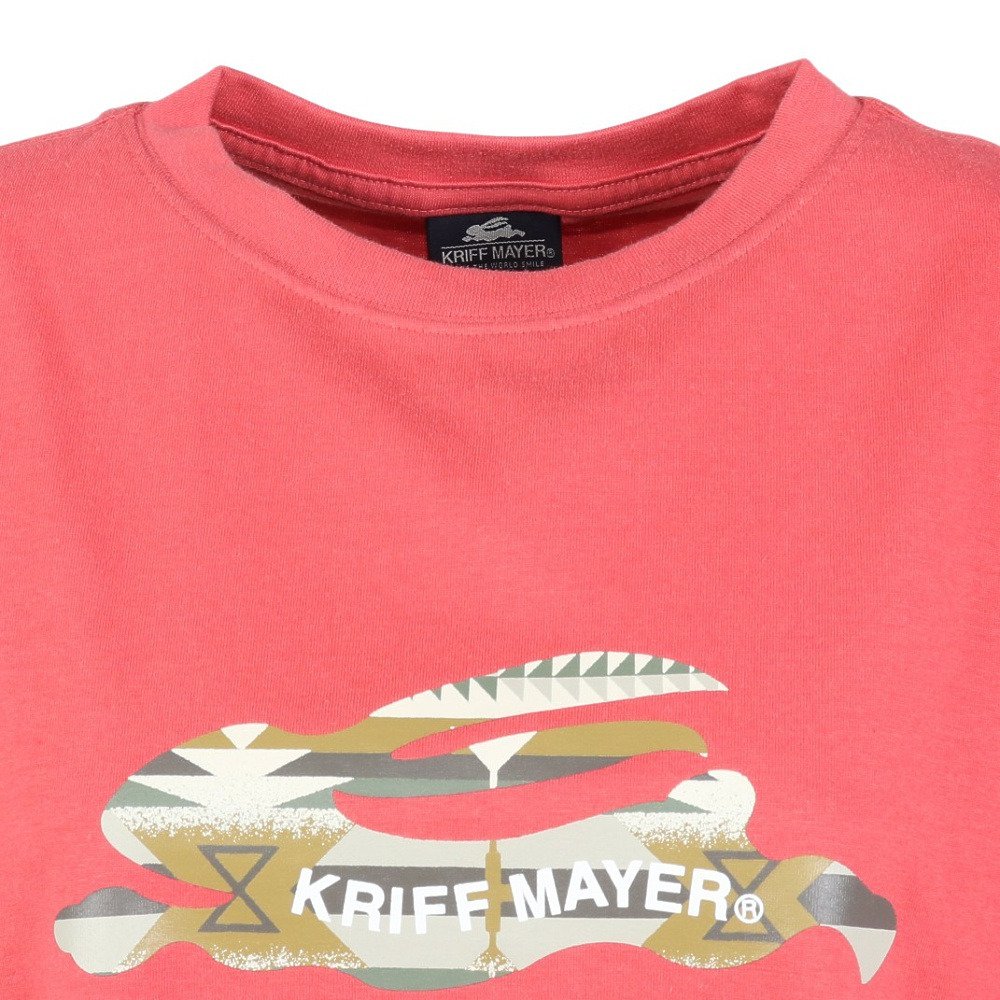 クリフメイヤー（KRIFF MAYER）（レディース）柄ロゴ半袖Tシャツ W2546305:35:RED