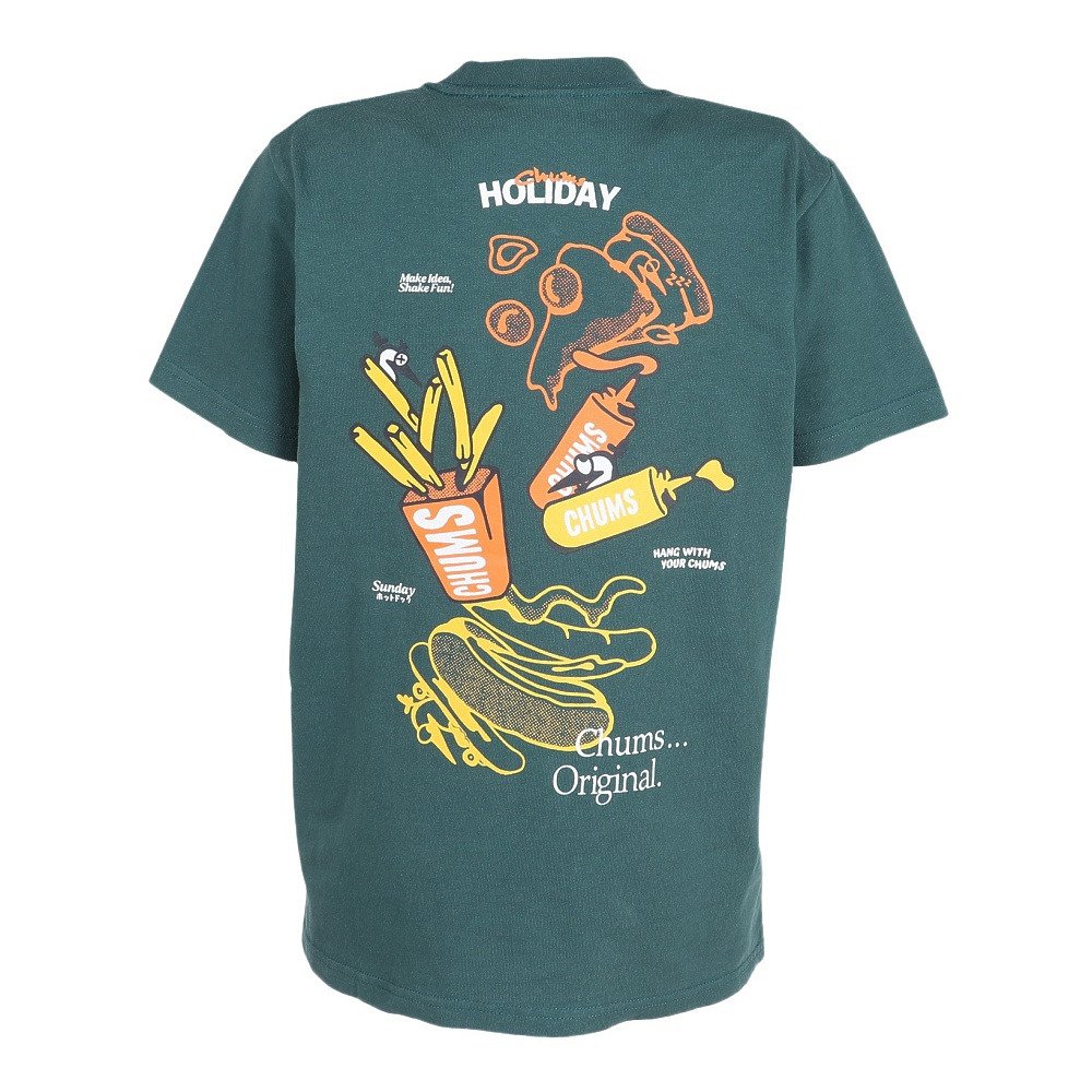 チャムス（CHUMS）（レディース）半袖 アンチバグ ファストフード ポケットTシャツ CH11-2715-T035